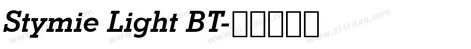 Stymie Light BT字体转换